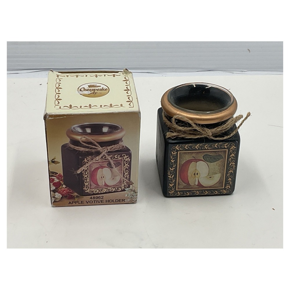 Chesapeake Bay Apple Votive Candle Holder with Box